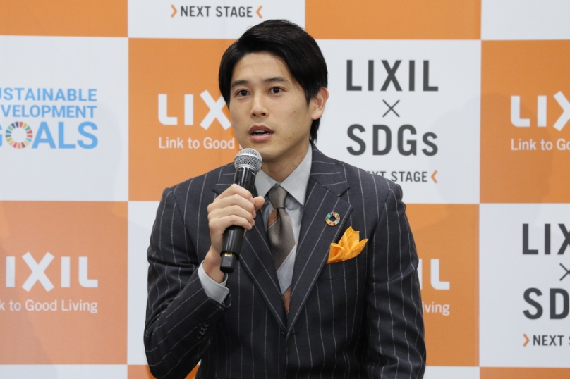 LIXIL SDGsアンバサダーとしての意気込みを語る内田篤人さん