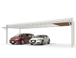 ナチュラルシルバー＋クリエモカ 90-50型 連続3スパン＋標準13スパン仕様