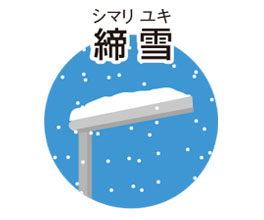 雪比重：0.5 1cmあたり50N/㎡（5㎏/㎡）