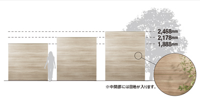 選べる3種類の高さ設定