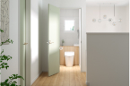 トイレ用品が隠せるキャビネット付きトイレのJフィット