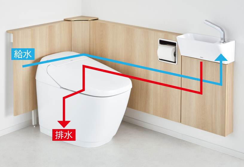 サティスリトイレ手洗器付