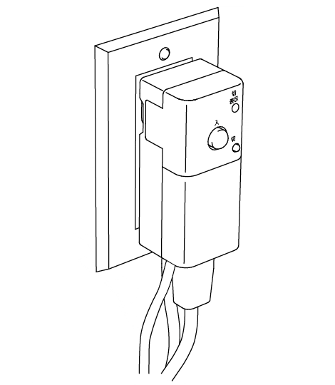 灯しない場合は、電源プラグのリセットボタンを押してください
